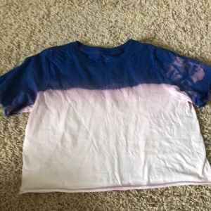 Bleach dyed crop top